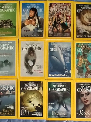Περιοδικά National Geographic μεταχειρισμένα, πακέτο 28 τεύχη 1993-1996