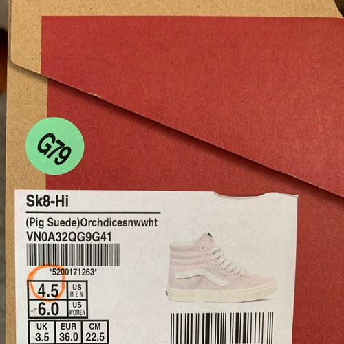 Vans Sk8-Hi new leather shoes size 36 light lilac