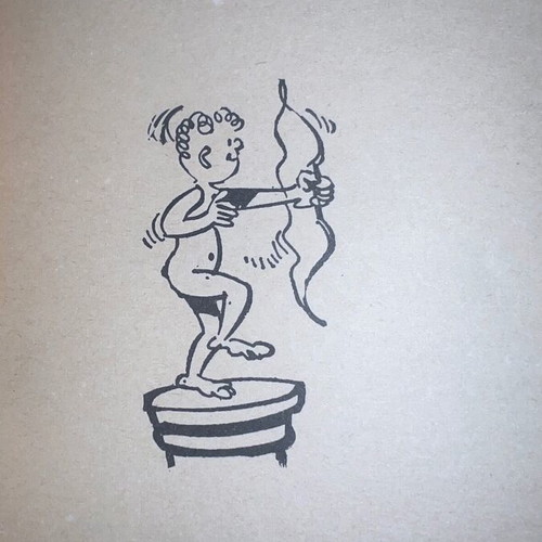 Comic book used with 66 erotic cartoons and handwritten translation