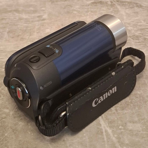 Canon Legria FS306 camcorder with flip-out LCD