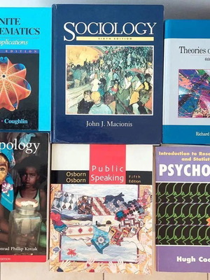 College books used, philosophy and literature, English and Greek