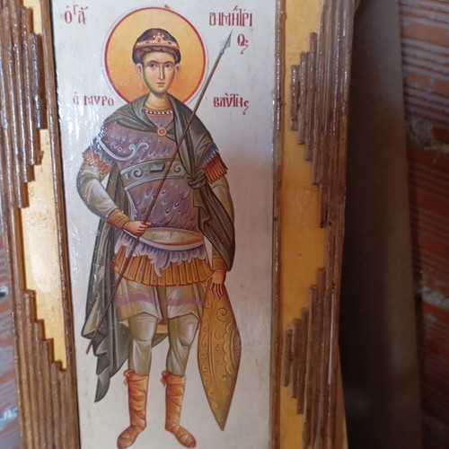 Saint Demetrios Handmade Religious Icon