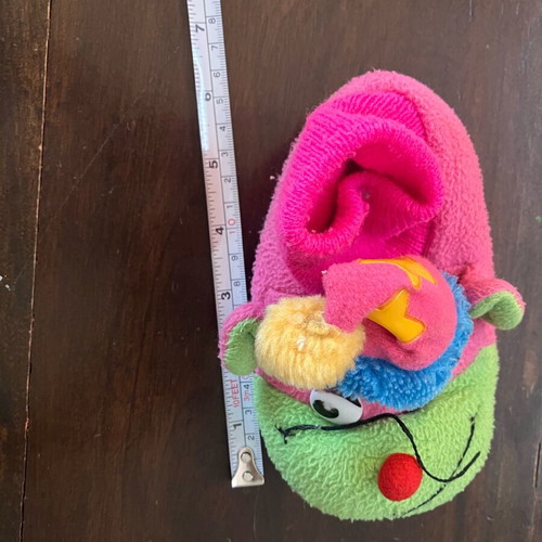Children's slippers like new, size 22-23 with 3D happy design