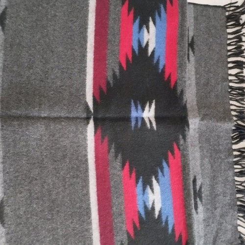 Scarf like new, black and gray