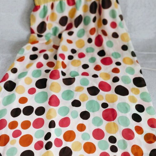 Maxi dress abiye strapless muslin like new, size L multicolor