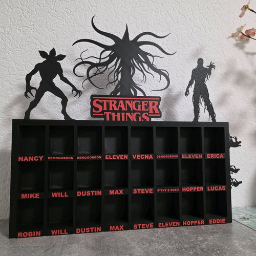 Stranger Things Display Case for Funko and Kinder Joy Figures like new, 24 slots