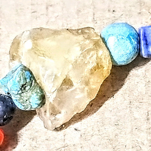 Bracelet with citrine and multicolored stones new