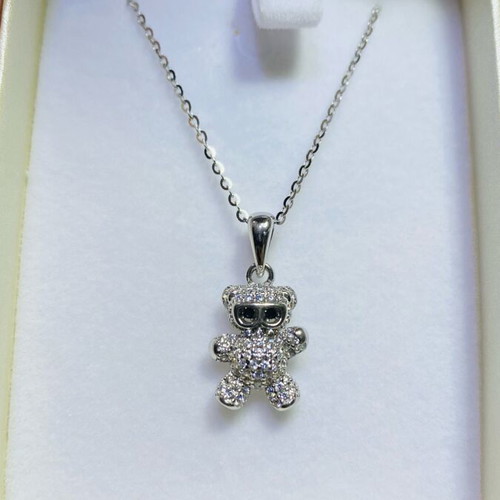 Silver (925) teddy bear pendant with chain new, silver