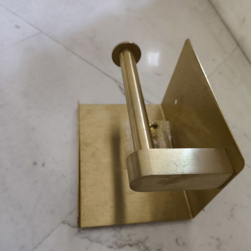Modern gold bronze toilet paper holder with shelf new