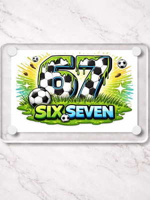 Ακρυλικό μαγνητάκι ψυγείου Six Seven καινούργιο, Gen Alpha meme