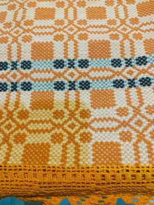 Υφαντό τραπεζομάντηλο αχρησιμοποίητο κυκλαδικής τέχνης