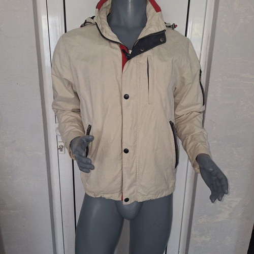 Jeremy Boy men's sports jacket size M like new, beige with detachable hood