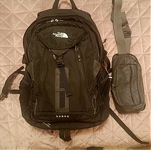 The North face Surge backpack + τσαντάκι μέσης