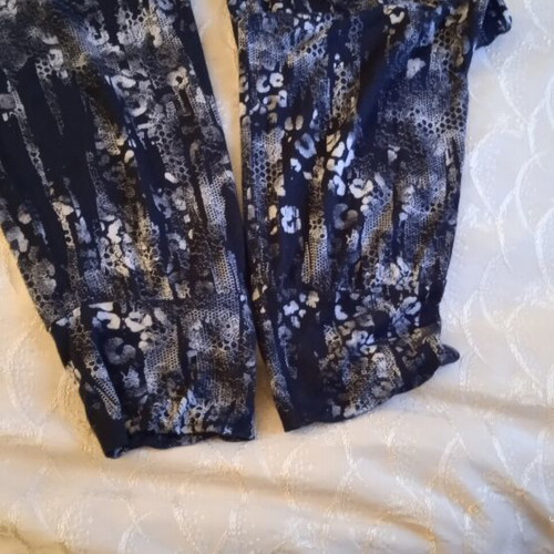Jumpsuit used, soft viscose, size large, black and grey