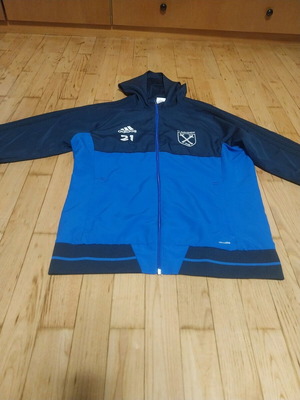 Tv Darsheim Adidas jacket used, waterproof, size M, white and blue