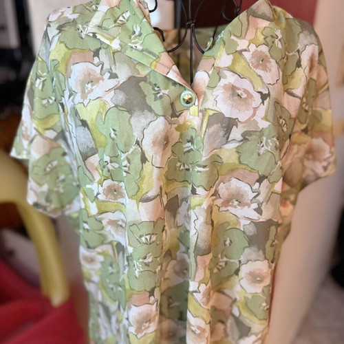 Floral blouse and skirt set, vintage romantic style