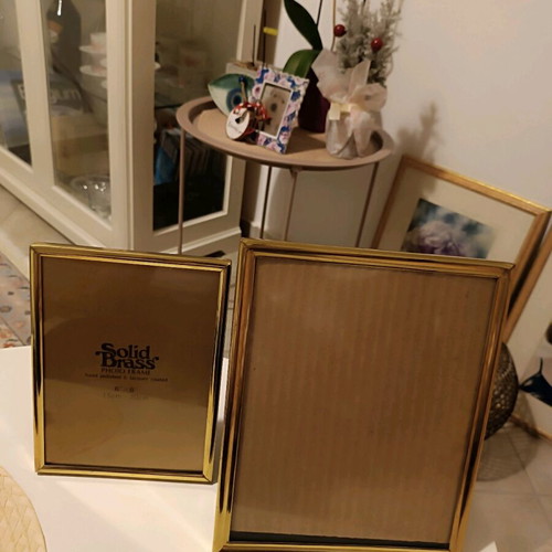 Photo frames used, pack of 2, gold tone