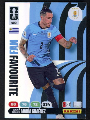 2026 Panini World Cup Adrenalyn XL #490 Gimenez Fan Favorite pack like new