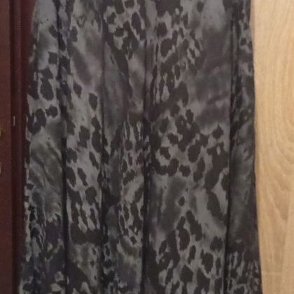Women's sleeveless dress with asymmetrical hem, like new, black and gray
