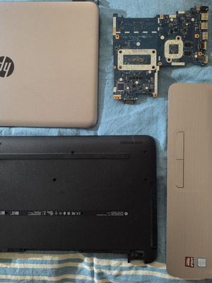 HP 250 G6 laptop used for parts or repair with Intel Celeron N3060 and AMD Radeon R5 M430