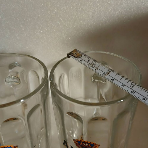 Amstel beer glasses used, set of 2