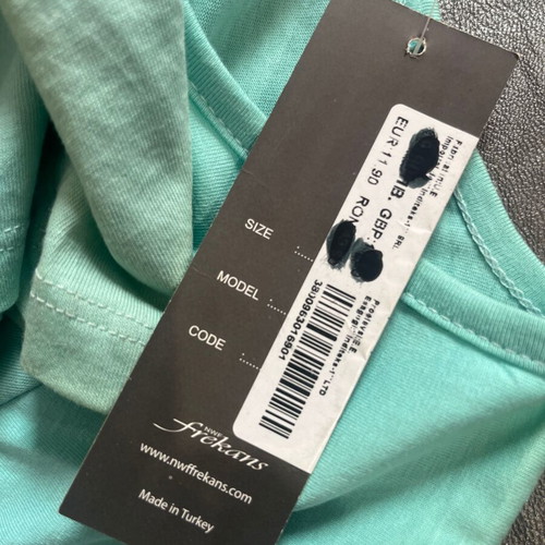 Cotton maxi dress L new, greenish color