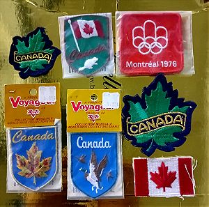 7 σήματα πάνινα από καναδά δεκαετίας 70 όλα μαζί