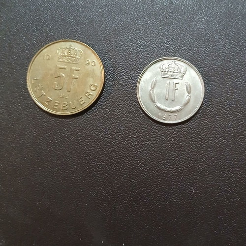 Two Luxembourg coins 1977/1990