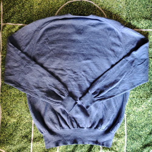 Fred Perry wool sweater used, size M, blue
