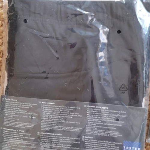 Men's running set XXL new, black Crivit