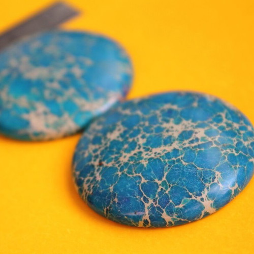 Magnesite 40mm set of 2 for jewelry making, new