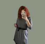Stradivarius checked dress gray, size L, like new