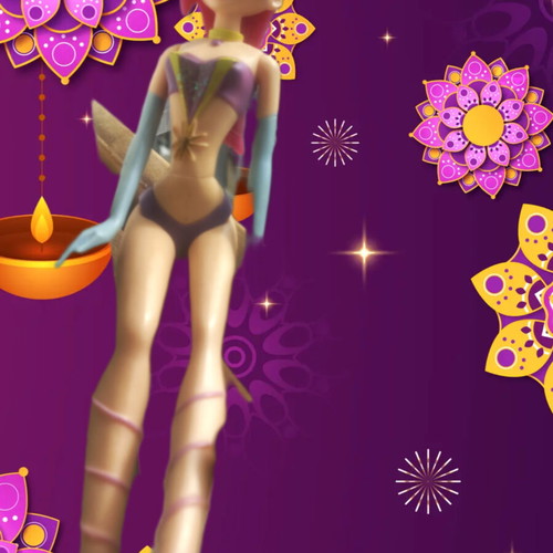 Winx Tecna figure used with wing damage 2008