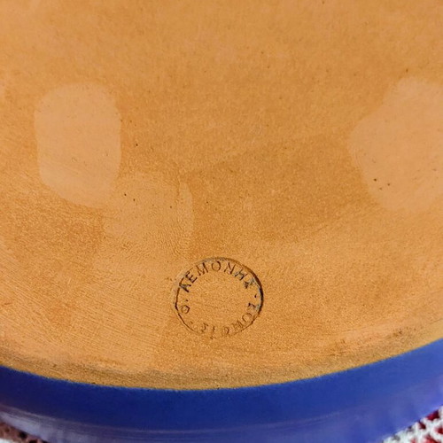 Handmade ceramic plate from Sifnos like new, 25 cm diameter