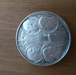 ασημένιο νόμισμα 30 δραχμών για τον εορτασμό 100 χρόνων βασιλείας 1863 έως 1963