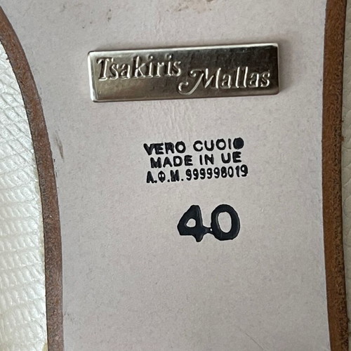 Takis Mallas No 40 leather heels like new