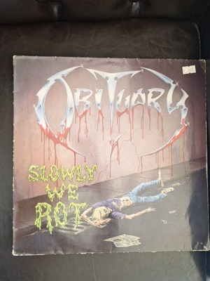 Obituary Slowly We Rot LP used, first press 1989 misprint