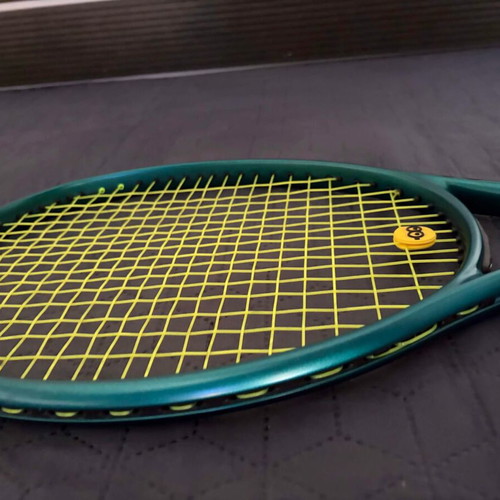 Wilson Blade 101L V9 tennis racket with custom strings and grip
