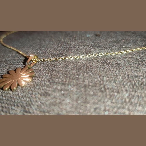 Daisy set made of gold-tone stainless steel new