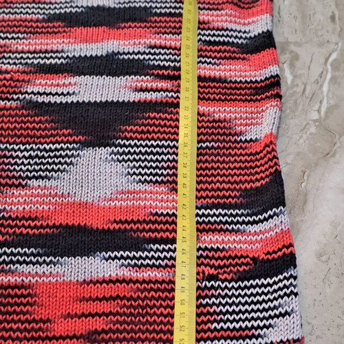 Handmade knitted set used kazaka, hat and multicolor scarf