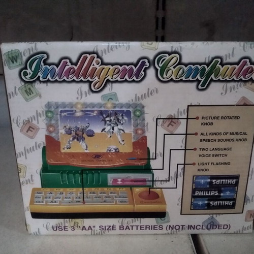 Intelligent Computer vintage children's toy with sound and light functions