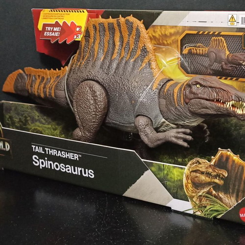 Mattel Jurassic World Rebirth Tail Thrasher Spinosaurus Figure new
