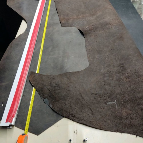 Genuine 2mm leather dark brown like new