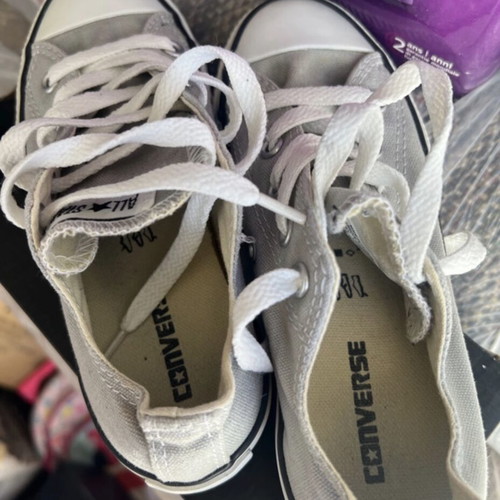 All Star Converse Shoes Size 31 Like New, Gray