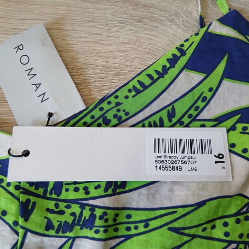 Roman summer jumpsuit UK16, new, tropical print