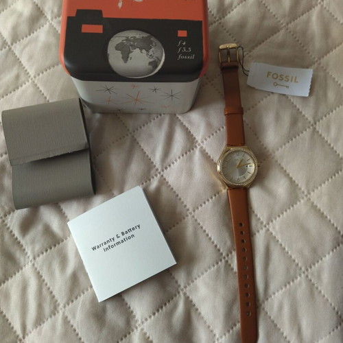 Fossil BQ3957 women's watch new, gold and silver