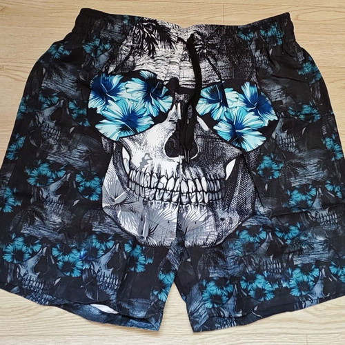 Men's Swim Shorts with 3D Print Size M New, Quick-Dry