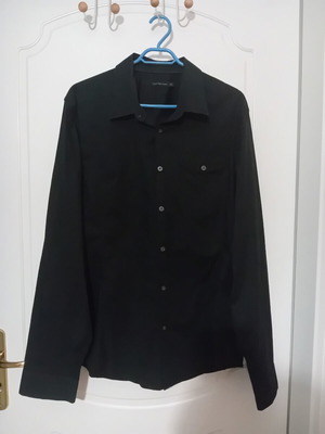 Calvin Klein men's dress shirt, black, cotton, size XXL