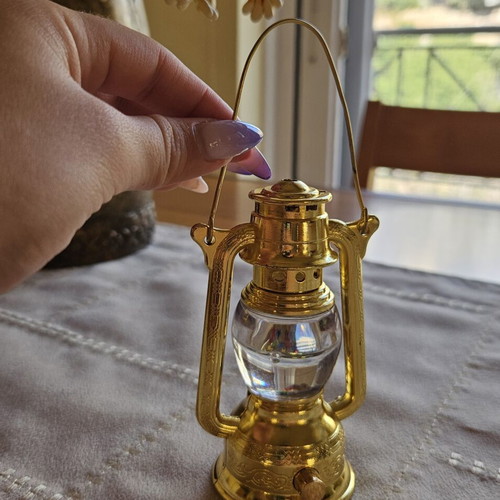 Vintage lantern lighter, iron construction, collectible