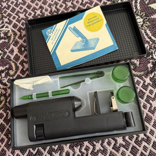 Vintage microscope toy like new, Russian, 1980s